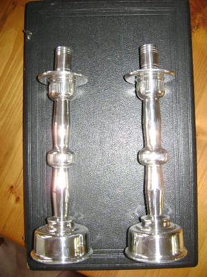 Silver plated candlestick holders
