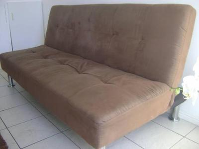 brown sleeper couch